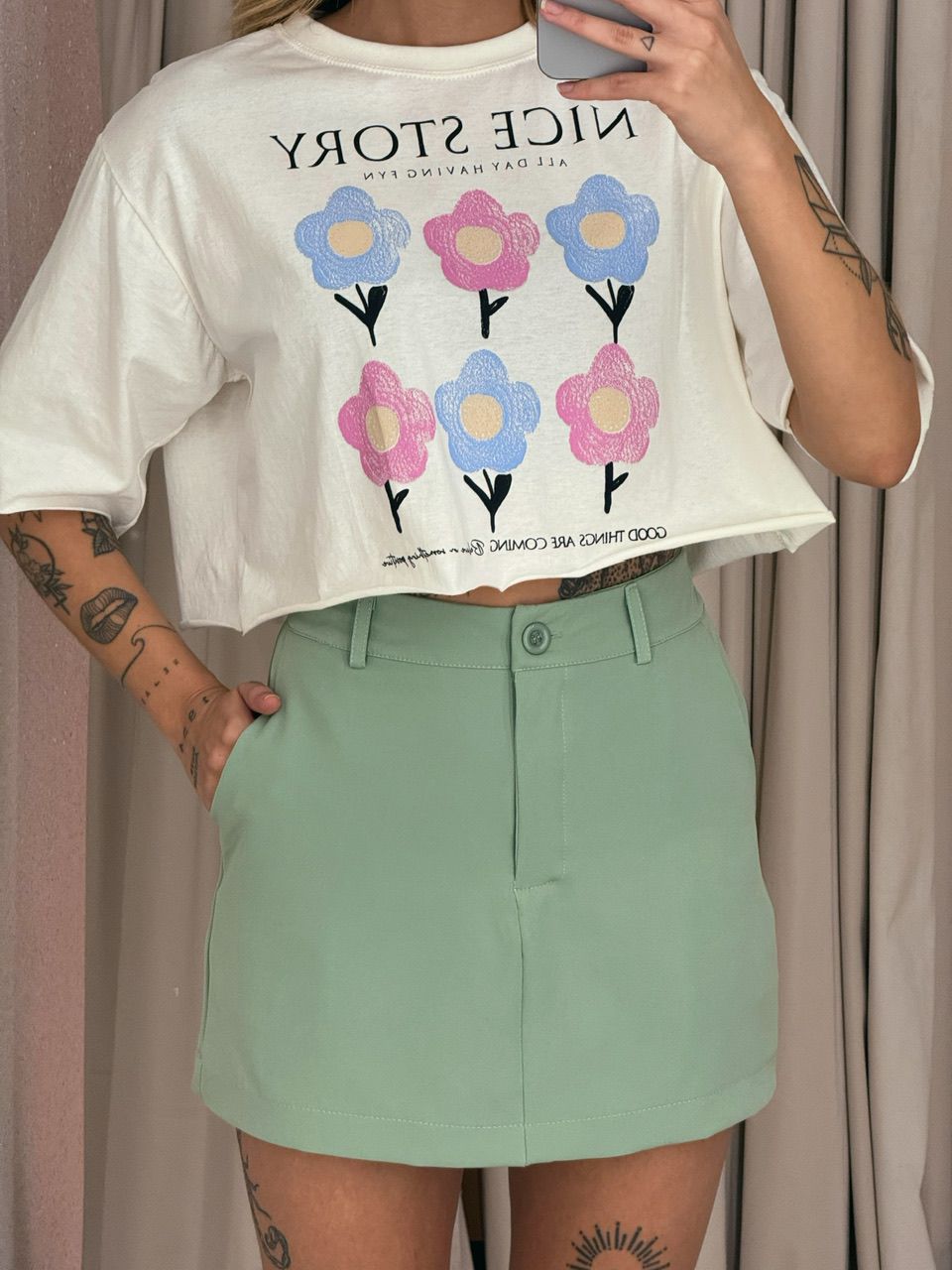 SHORT SAIA MAÍSA CURTO VERDE