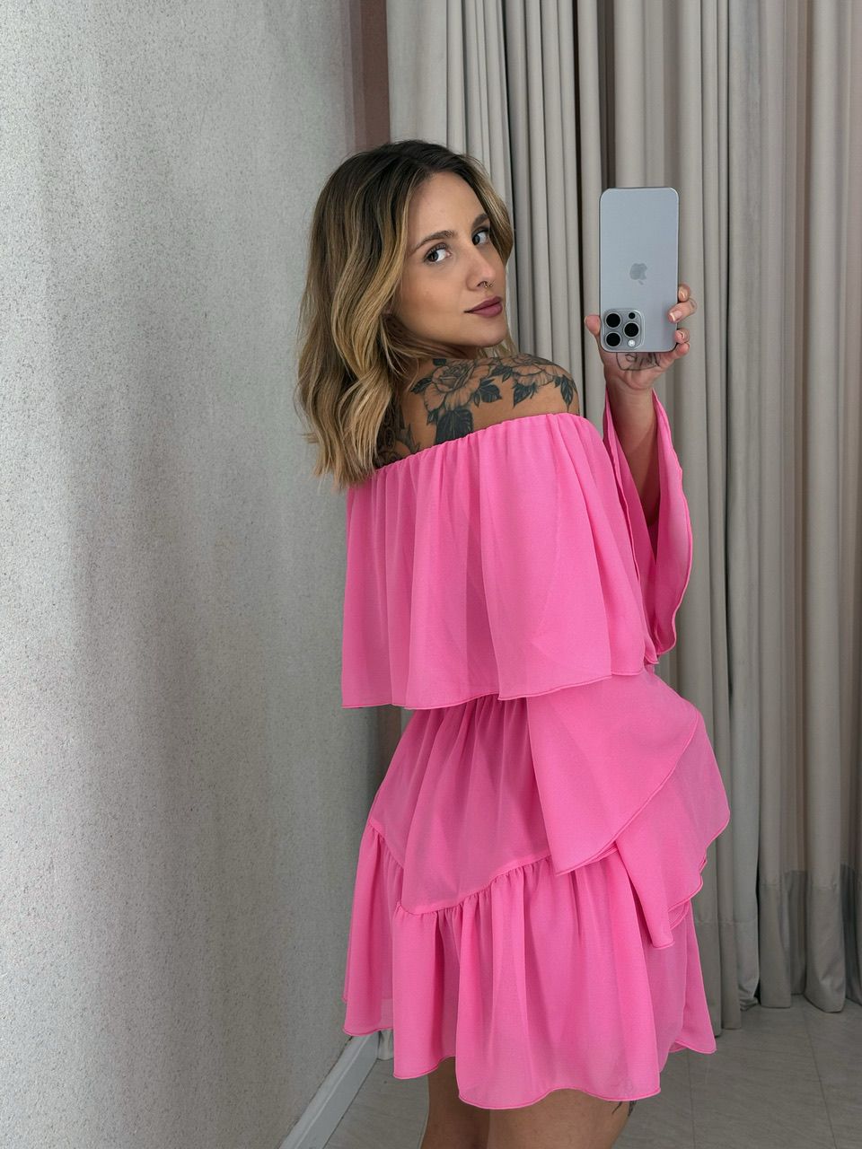 VESTIDO RITA BABADOS Rosa
