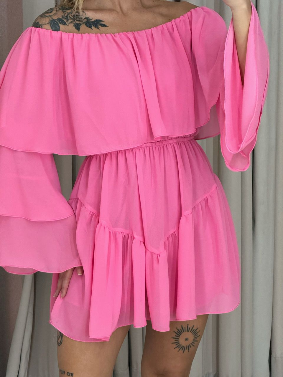 VESTIDO RITA BABADOS Rosa
