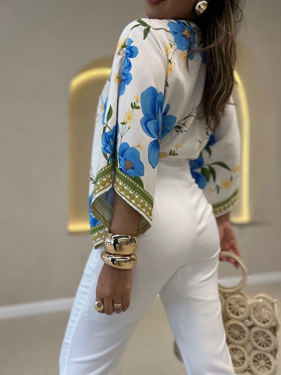 BLUSA DORA AMARRAÇÃO OFF/ESTAMPADO