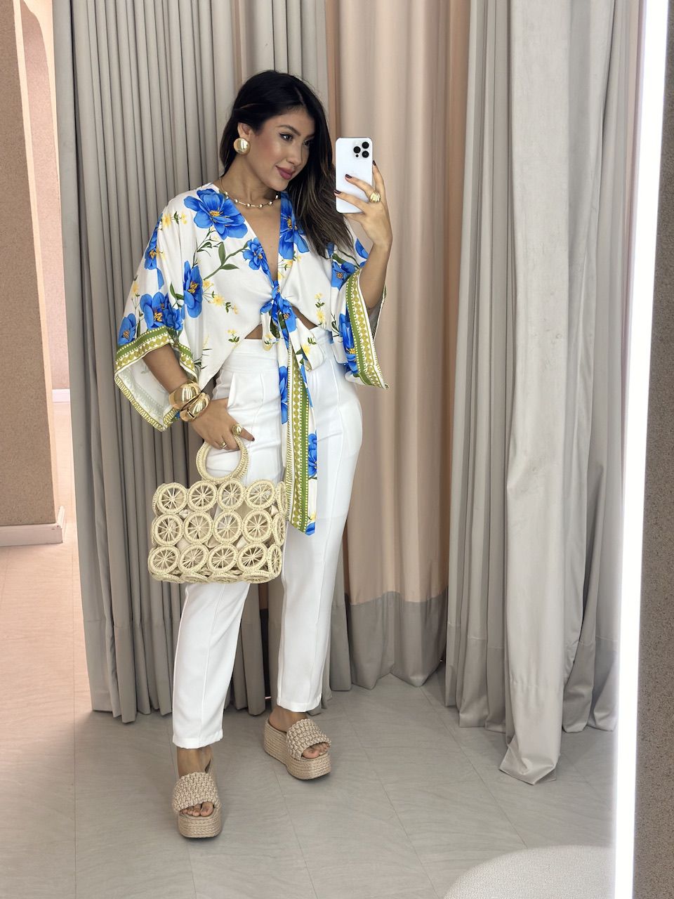 BLUSA DORA AMARRAÇÃO OFF/ESTAMPADO