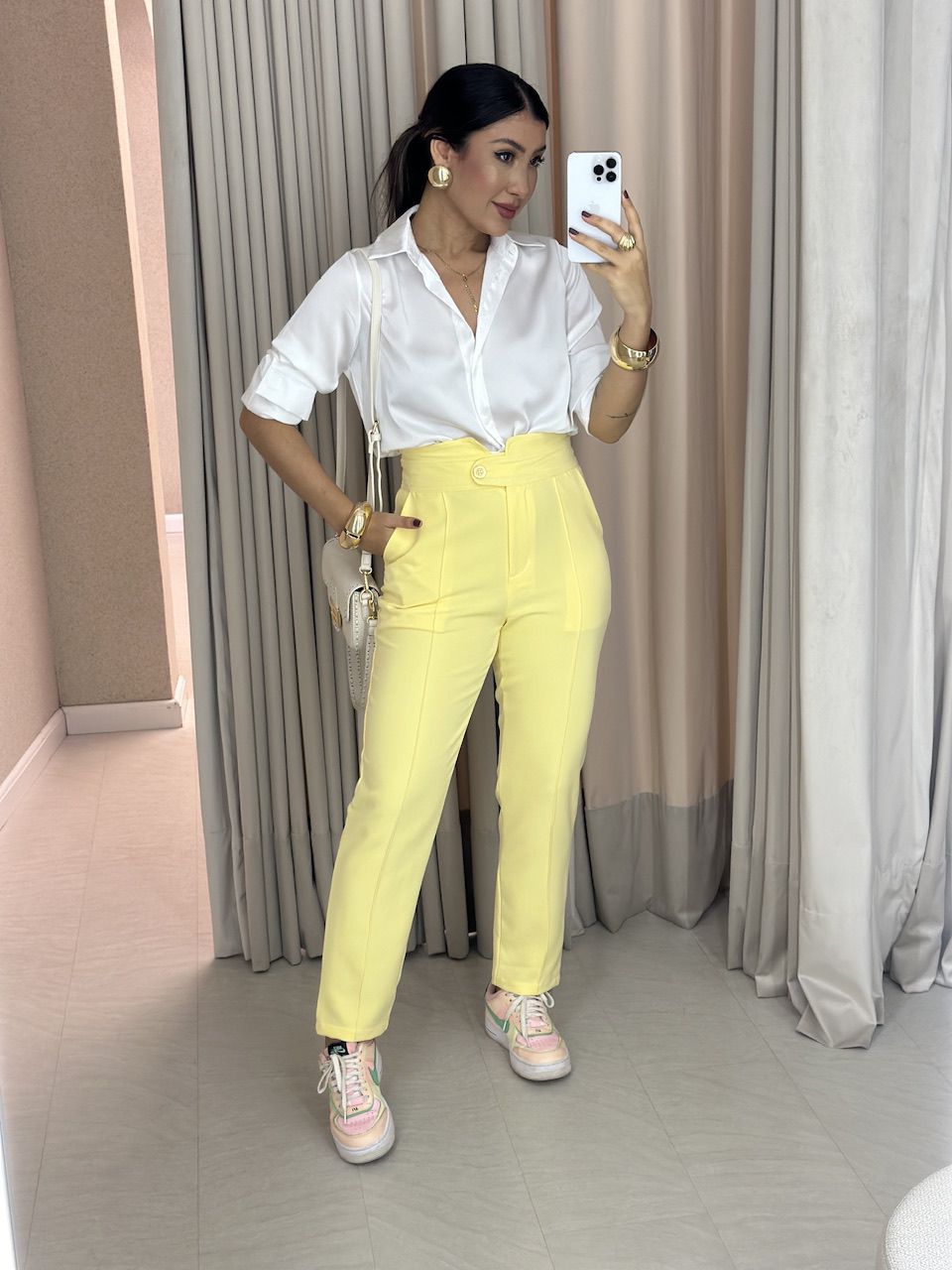 CALÇA SKINNY 02 LETÍCIA YELLOW BUTTER