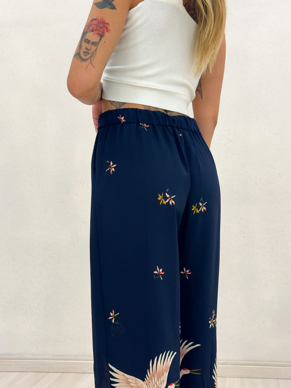 CALÇA HANA ESTAMPADA MARINHO