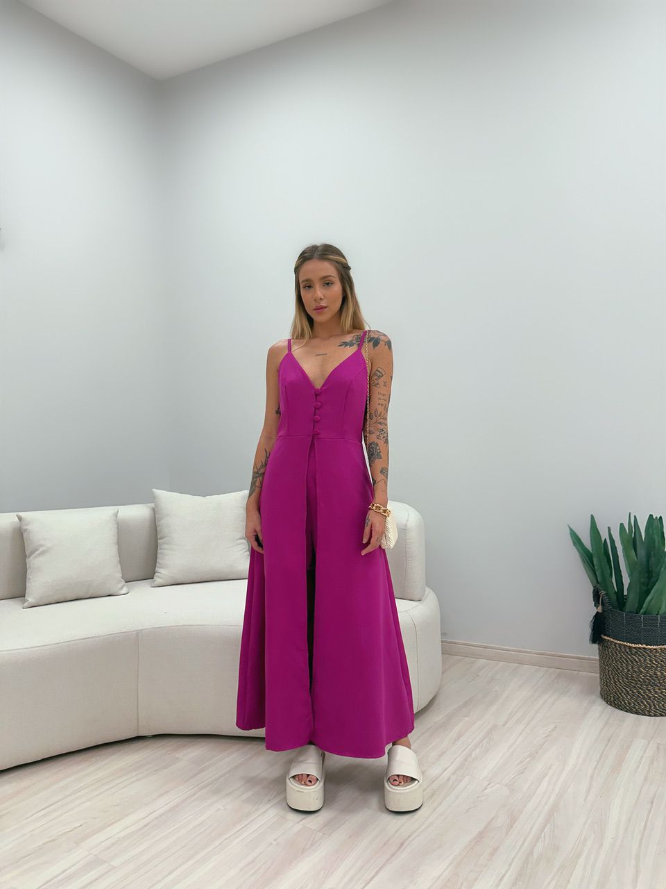 CONJUNTO MIA TÚNICA SHORT FUCSIA - 0048510120 - CAROLLA FERRARO