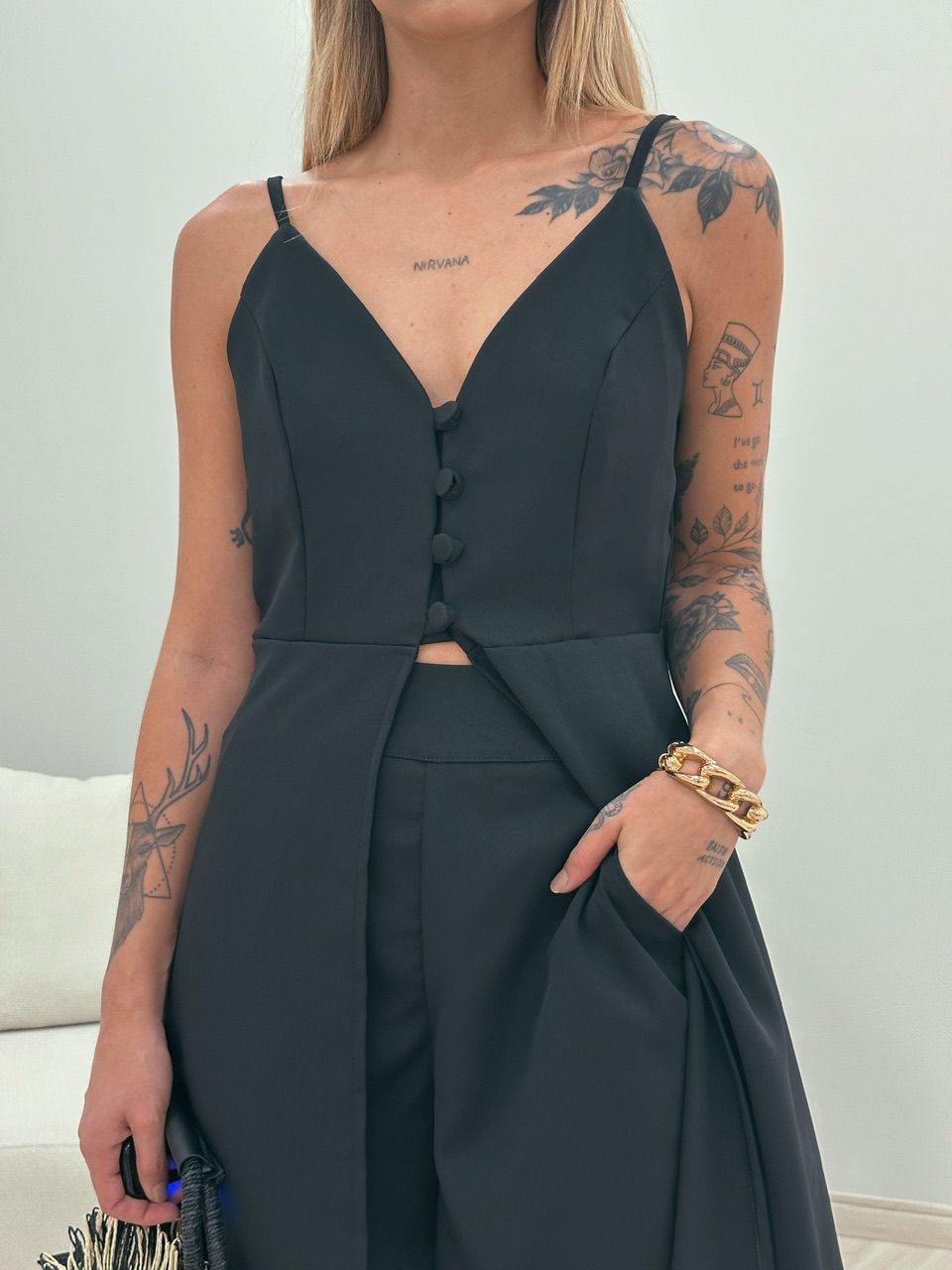 CONJUNTO MIA TÚNICA SHORT PRETO