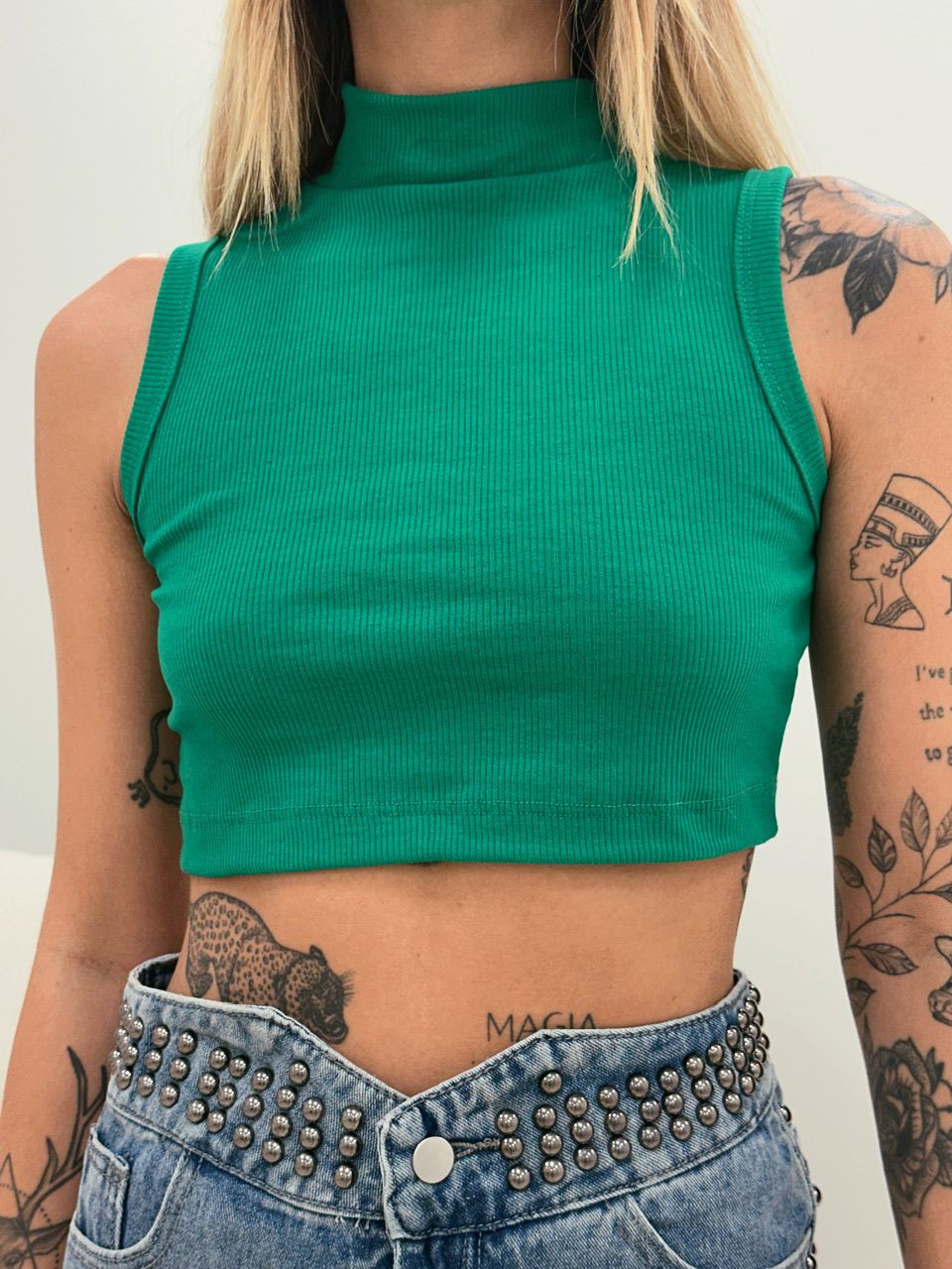 CROPPED CARLA CANELADO VERDE