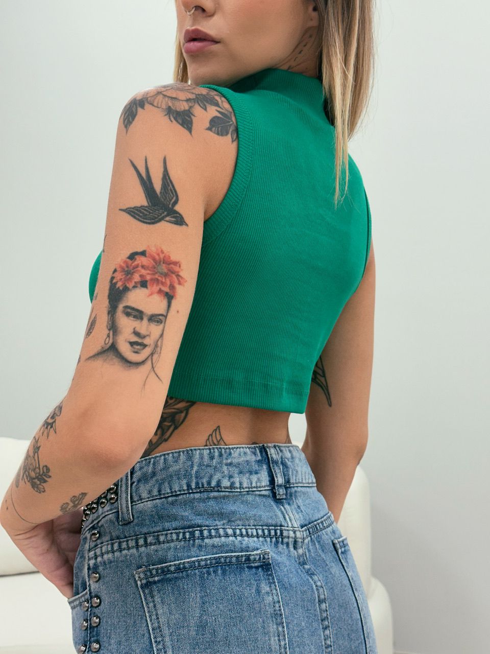 CROPPED CARLA CANELADO VERDE