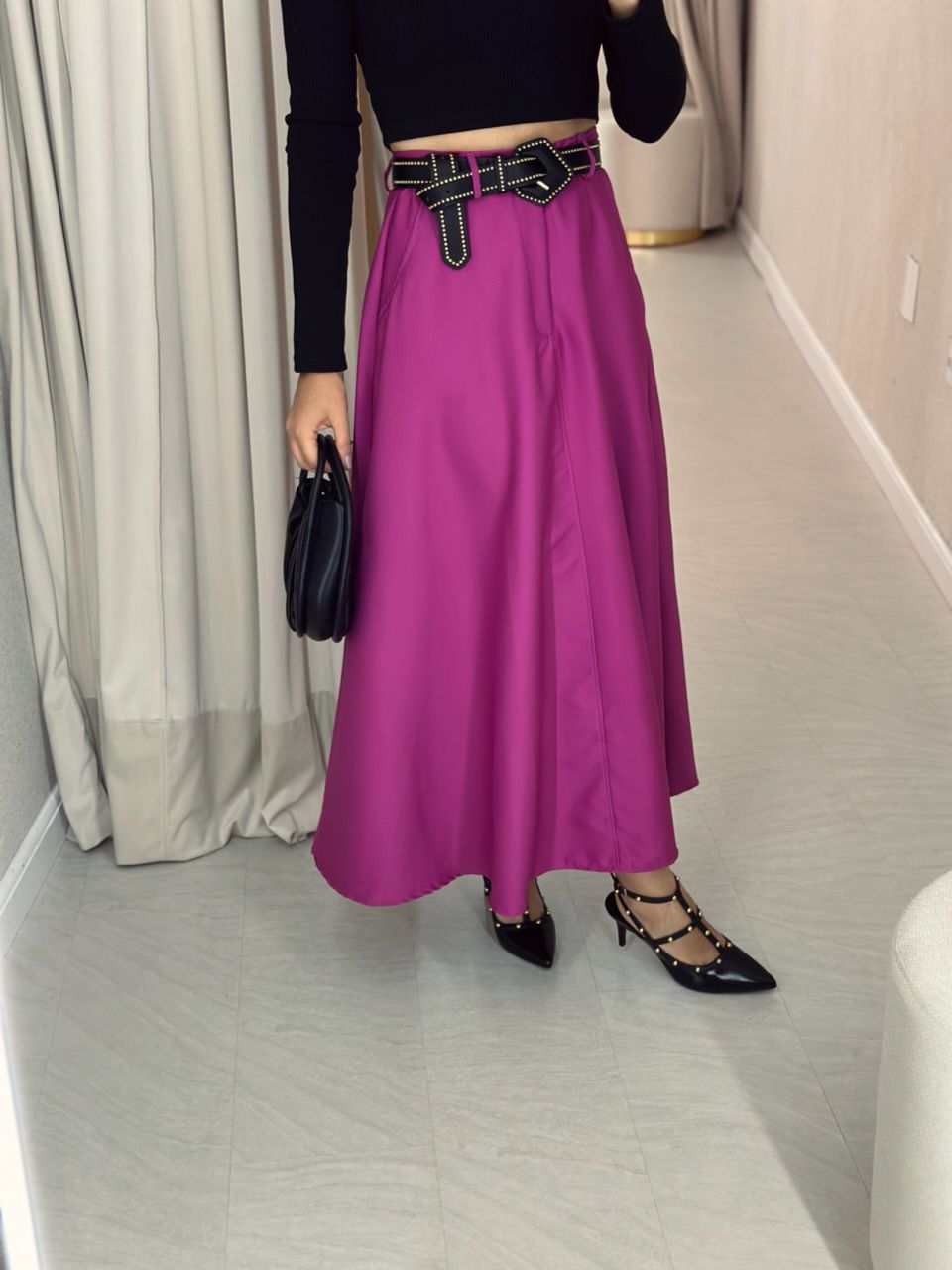 SAIA RAFAELA MIDI FUCSIA