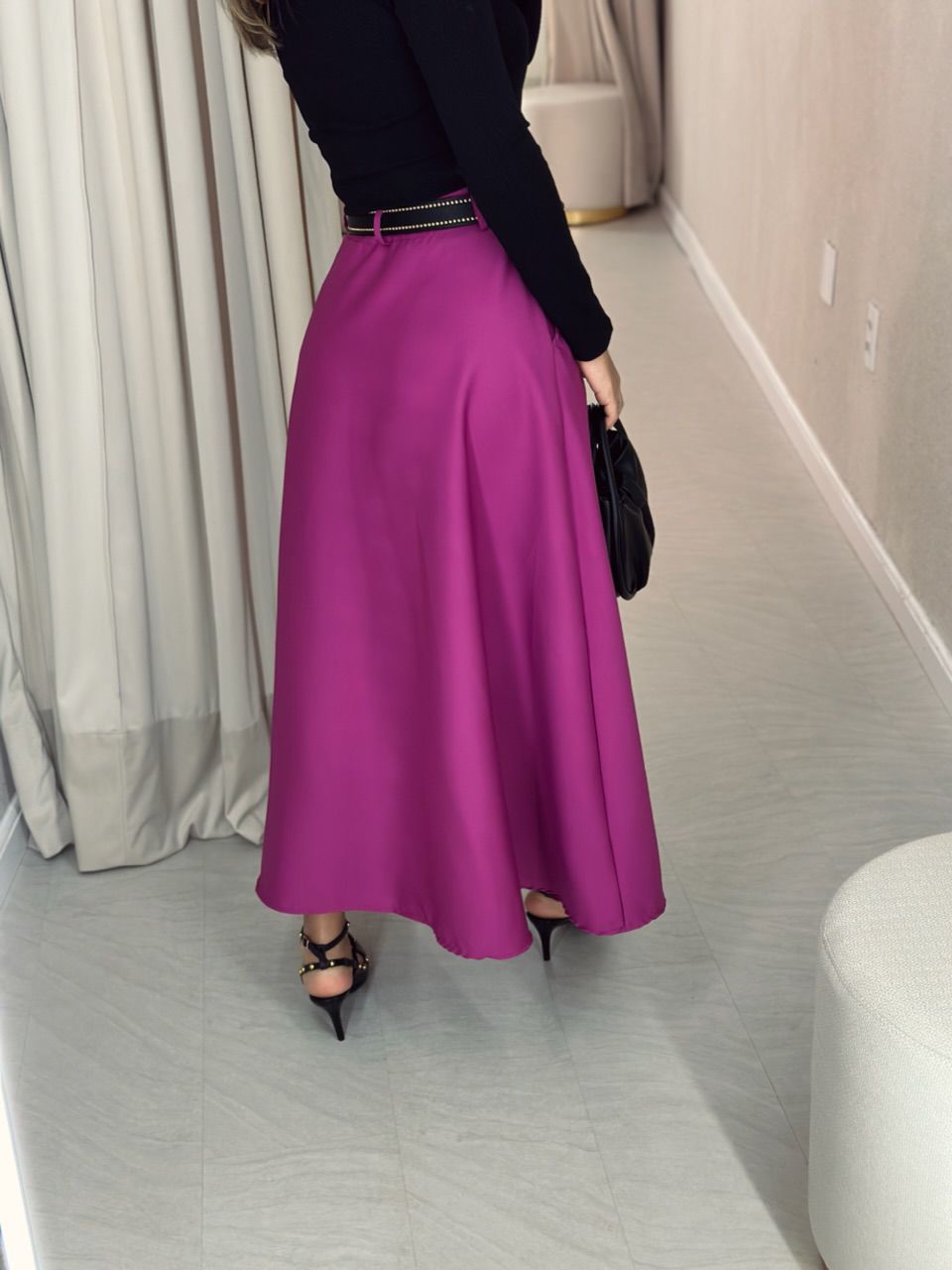 SAIA RAFAELA MIDI FUCSIA