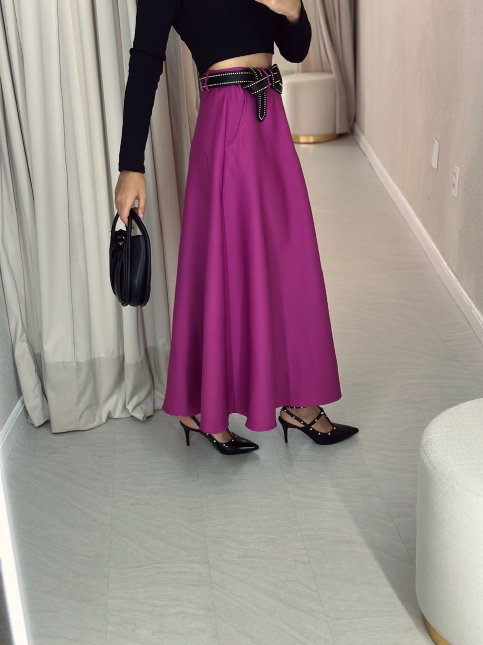 SAIA RAFAELA MIDI FUCSIA