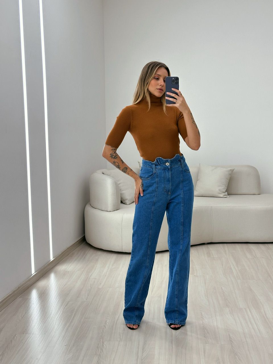 BLUSA MARIA JÚLIA MODAL CARAMELO