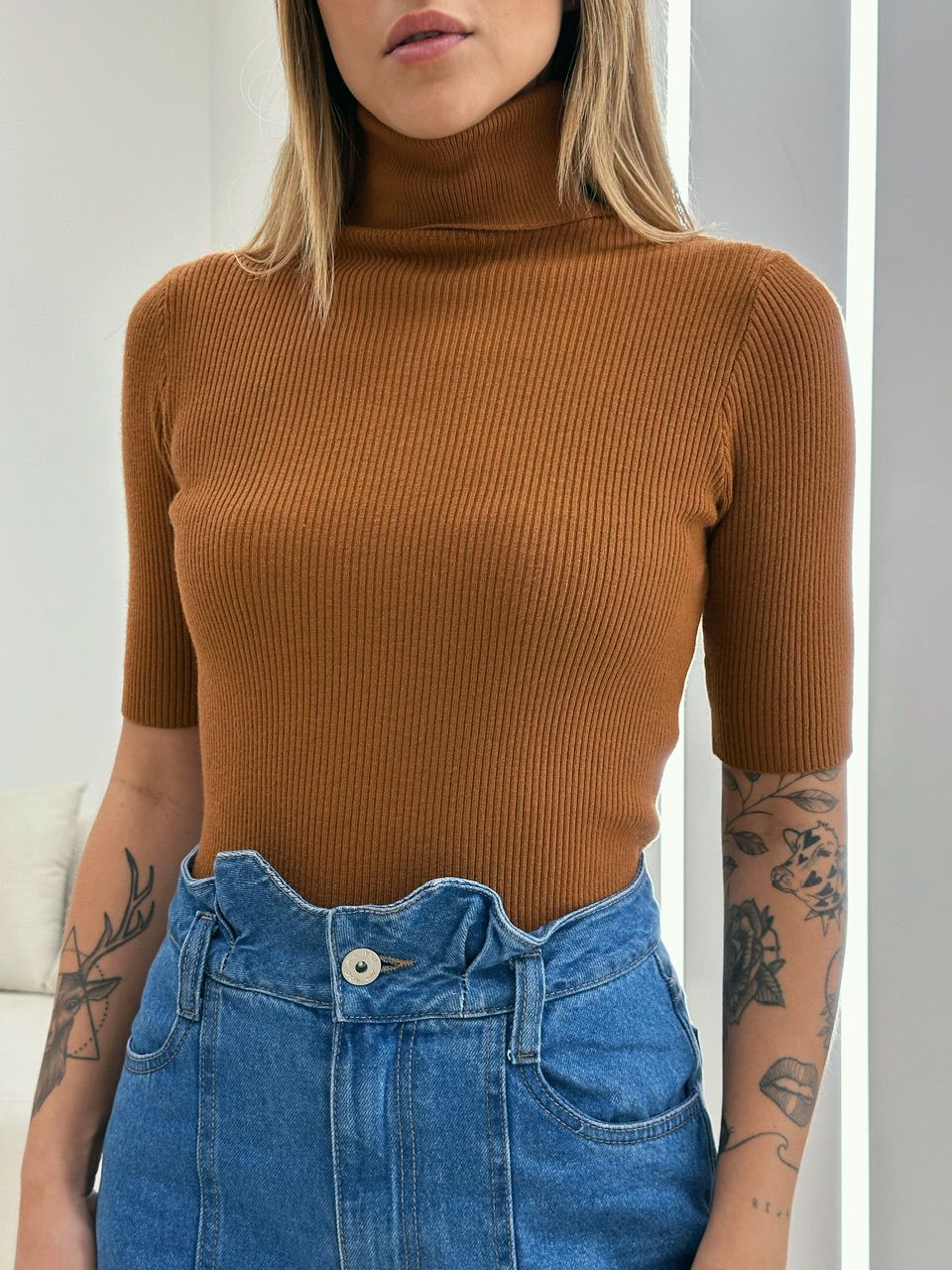 BLUSA MARIA JÚLIA MODAL CARAMELO
