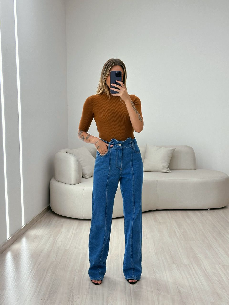 BLUSA MARIA JÚLIA MODAL CARAMELO