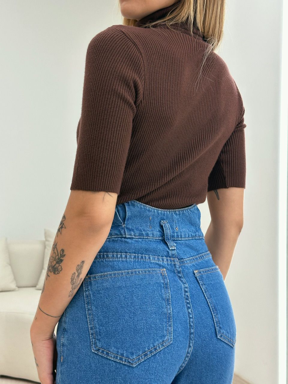 BLUSA MARIA JÚLIA MODAL MARROM