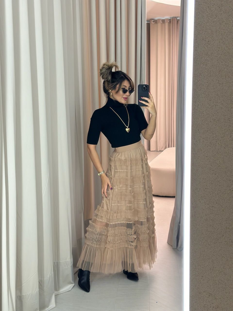 BLUSA MARIA JÚLIA MODAL PRETA
