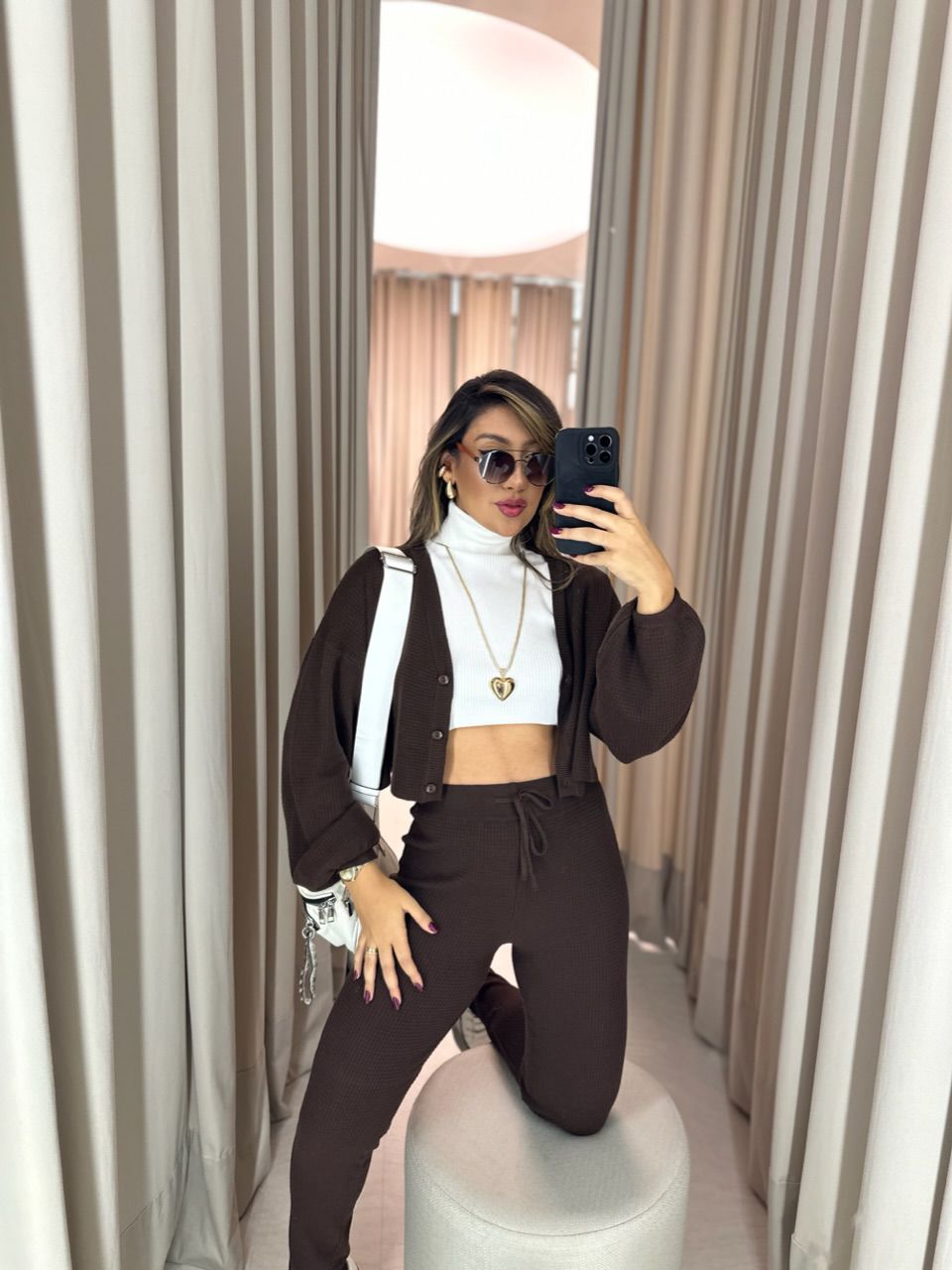 CONJUNTO CECÍLIA MODAL MARROM