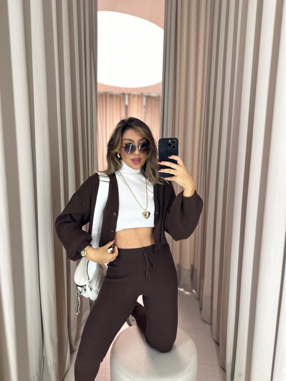 CONJUNTO CECÍLIA MODAL MARROM