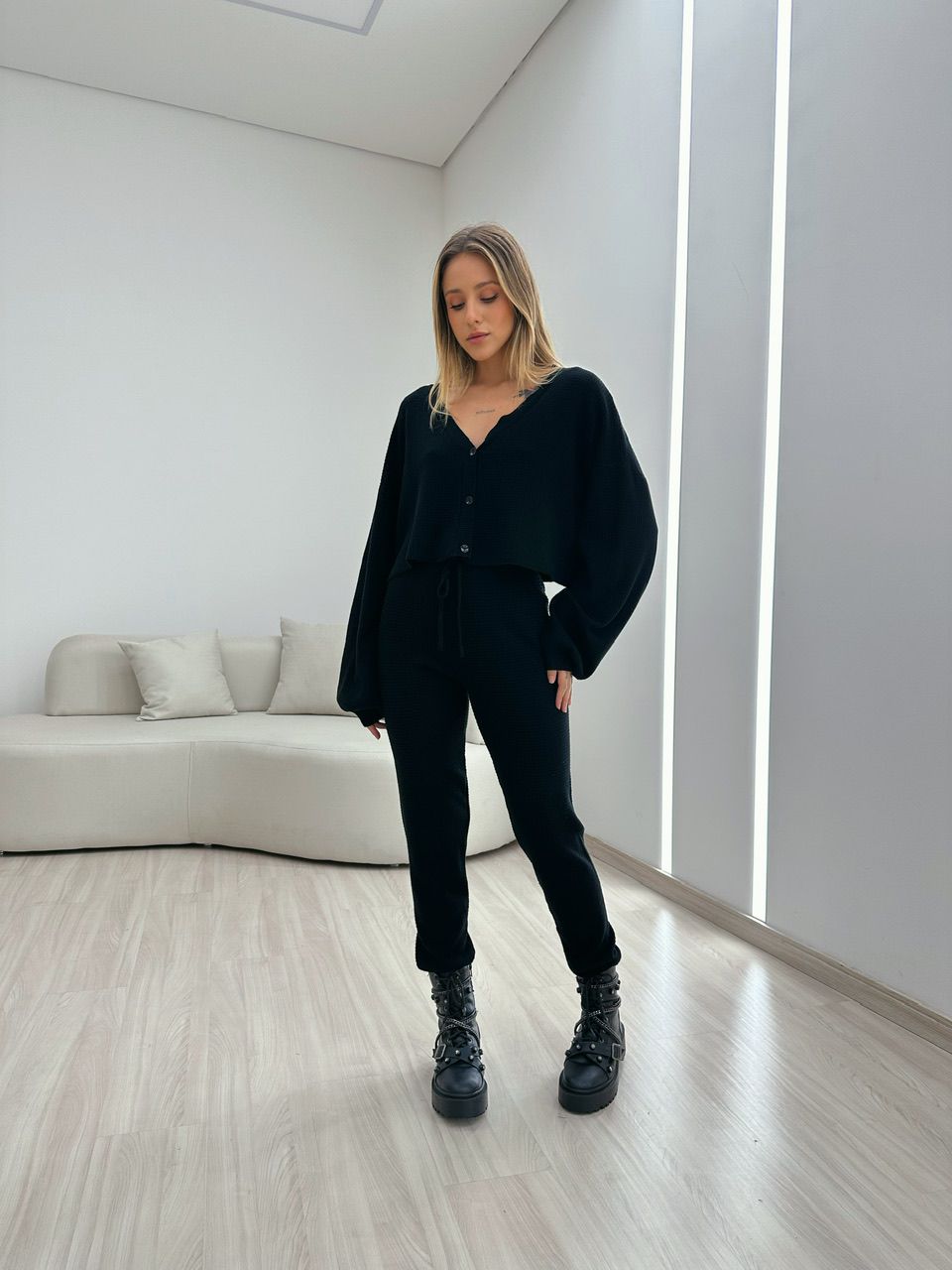 CONJUNTO CECÍLIA MODAL PRETO - 0050730032 - CAROLLA FERRARO