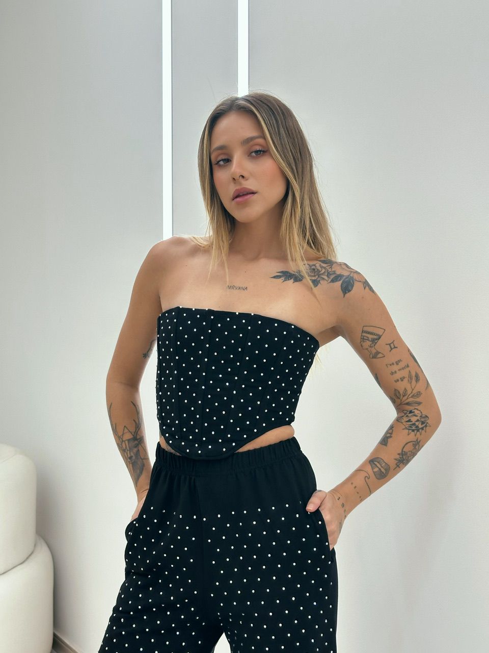 CONJUNTO ISADORA BRILHO PRETO