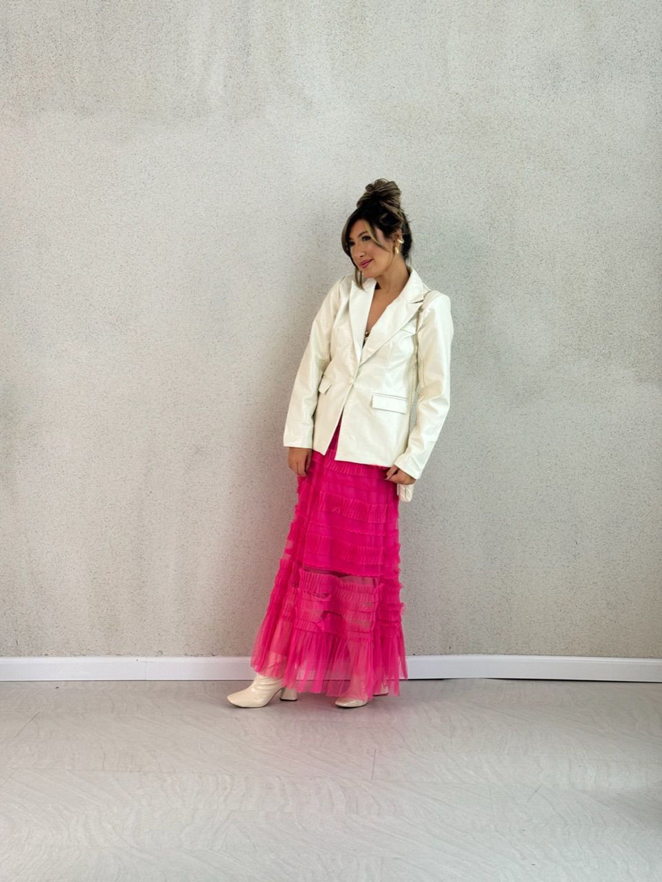 BLAZER COURO CROCO OFF