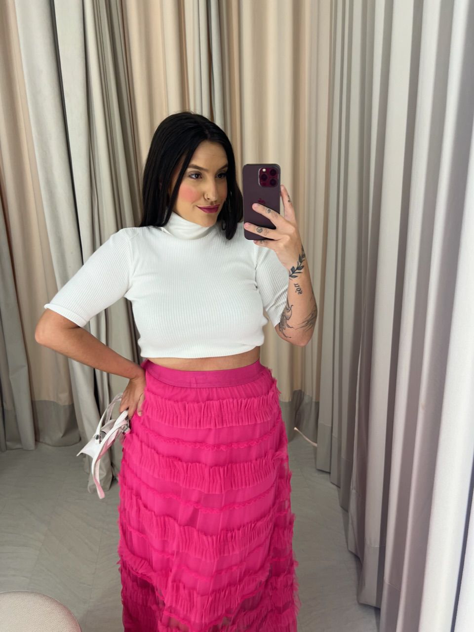 SAIA LUNA TULE PINK