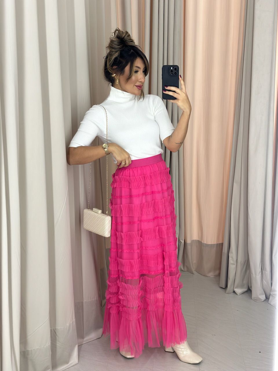 SAIA LUNA TULE PINK