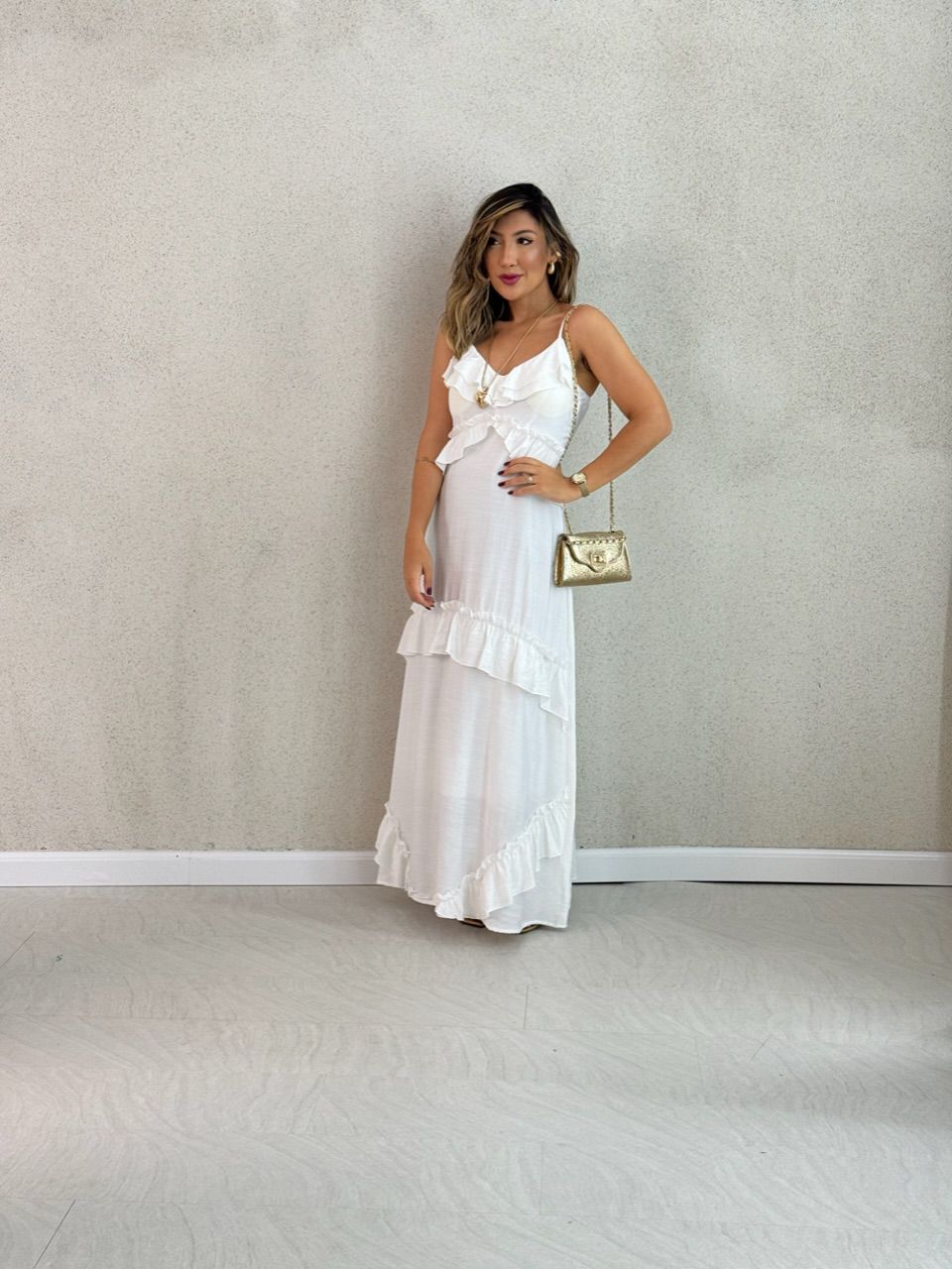 VESTIDO LARA BABADOS OFF