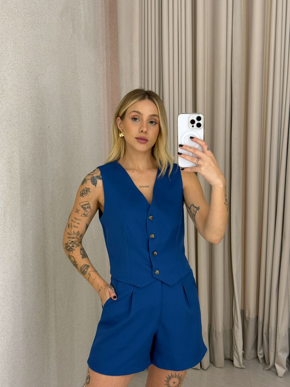 CONJUNTO MAÍSA SHORT COLETE TURQUESA