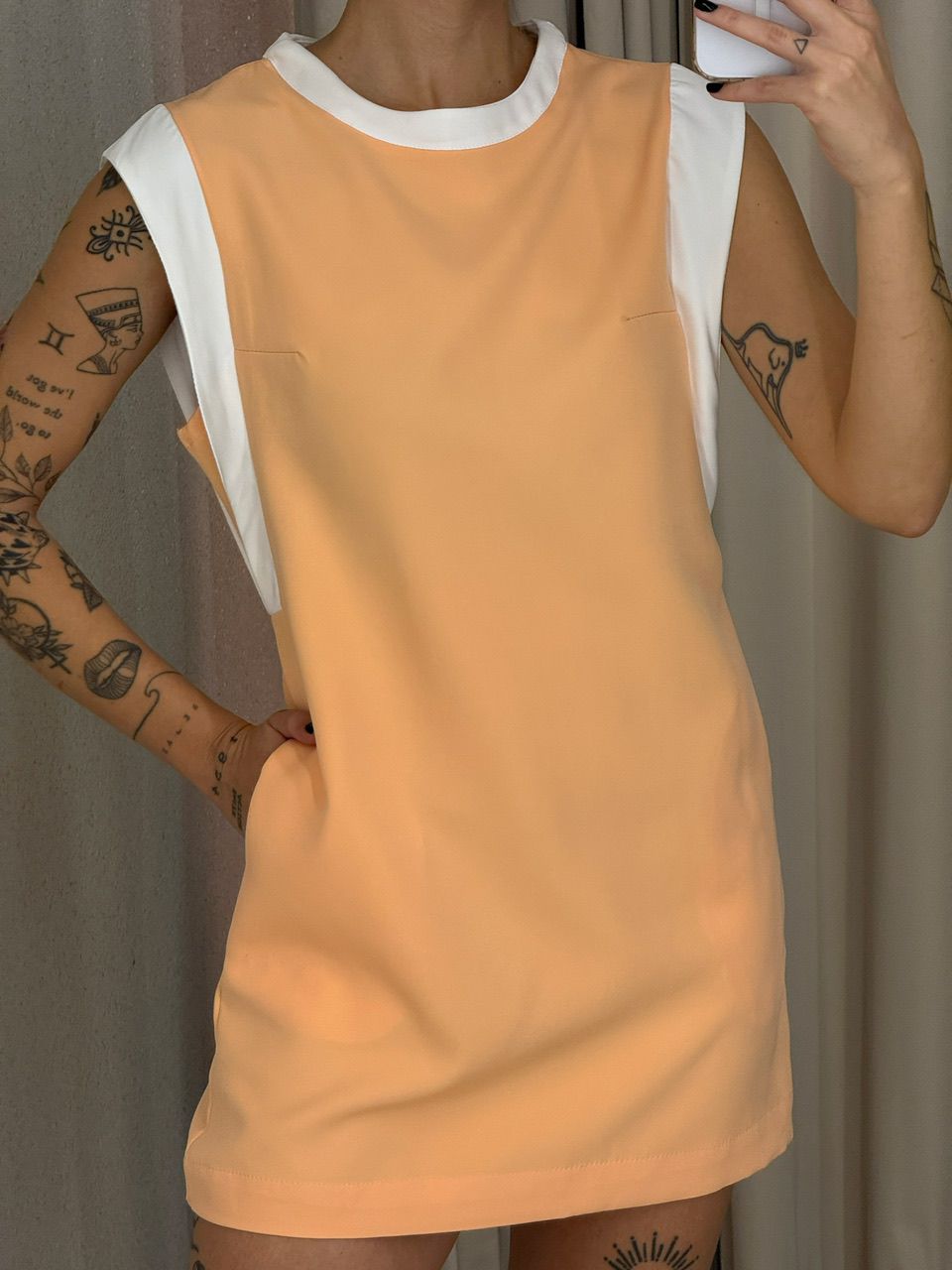 VESTIDO MEL CURTO LARANJA