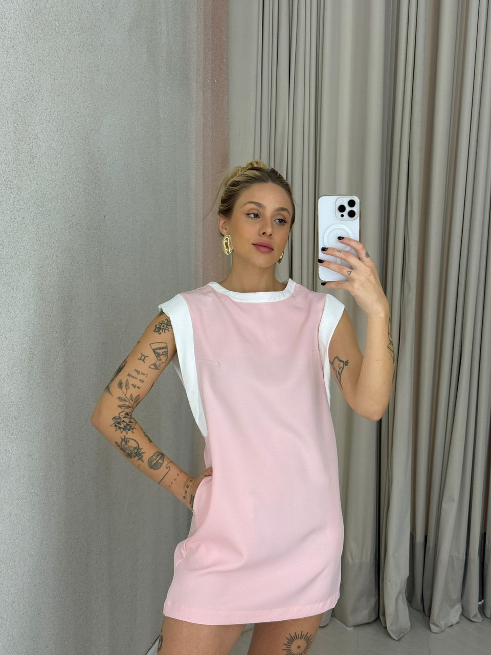 VESTIDO MEL CURTO ROSA