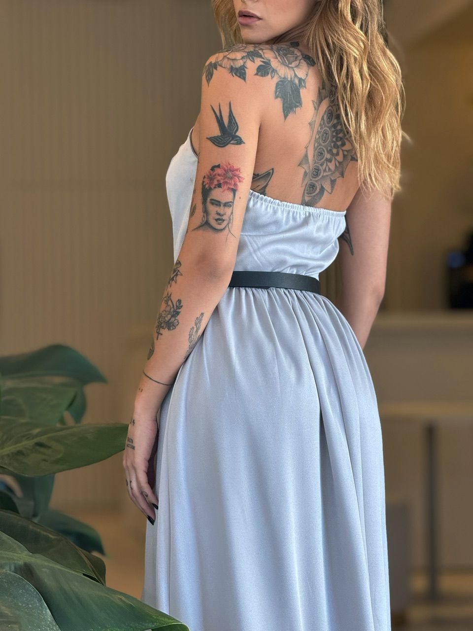 VESTIDO SERENA EVASÊ CINZA