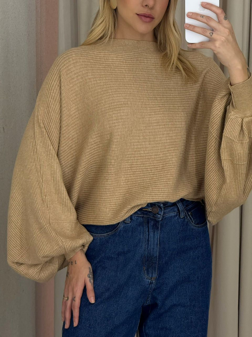 BLUSA AMÁLIA TRICOT NUDE