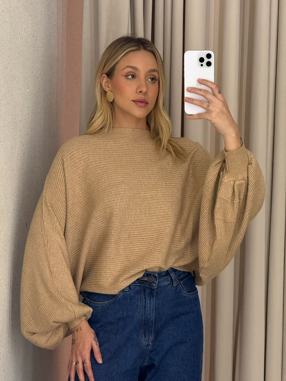 BLUSA AMÁLIA TRICOT NUDE