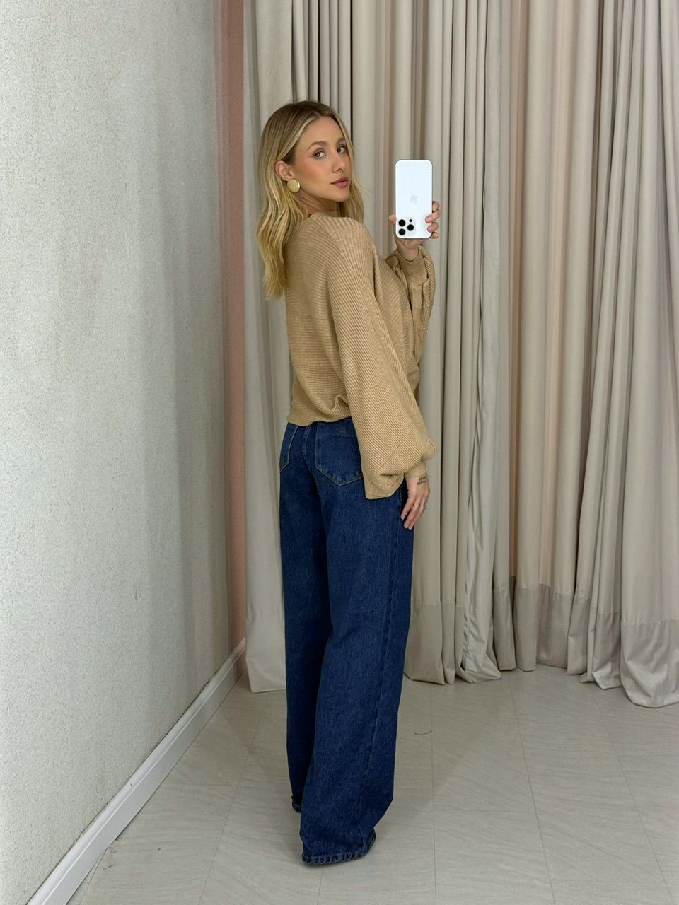 BLUSA AMÁLIA TRICOT NUDE