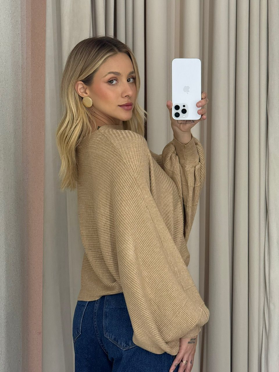 BLUSA AMÁLIA TRICOT NUDE