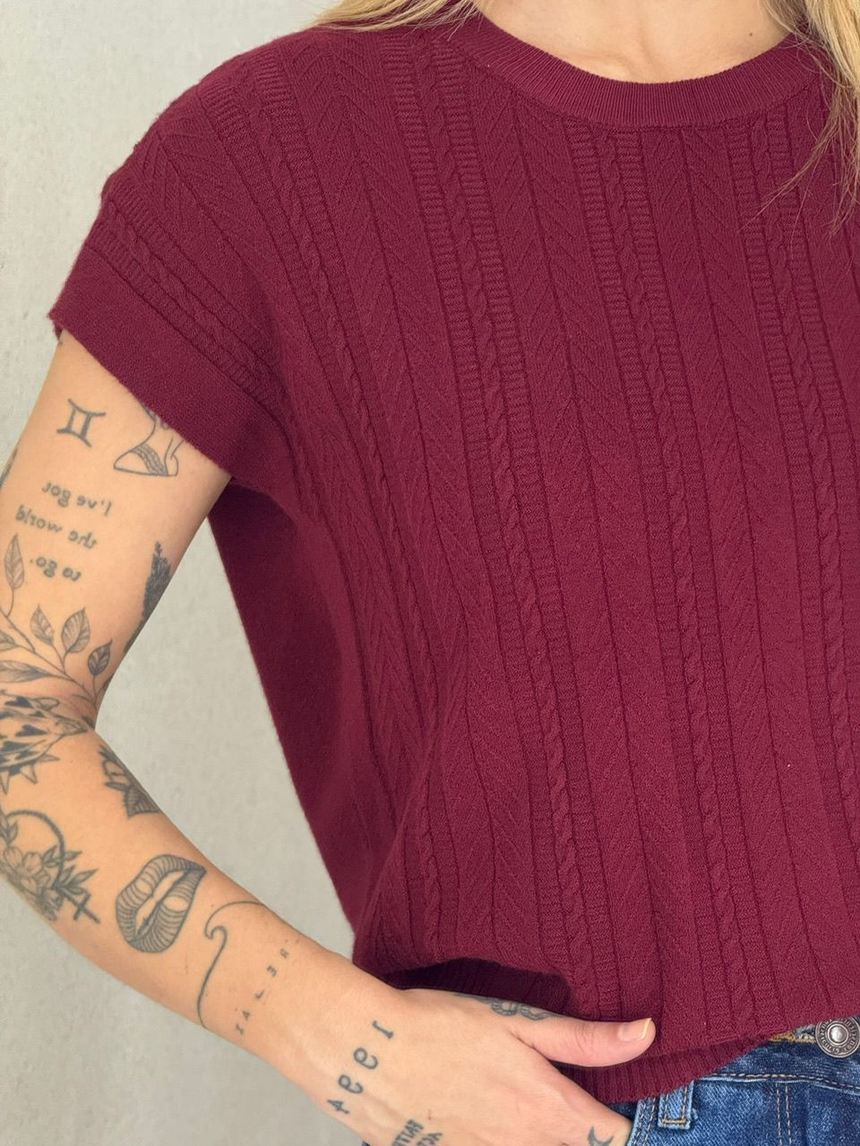 BLUSA SILVIA TRICOT VINHO
