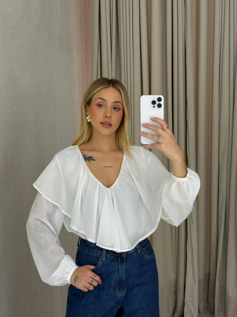 BLUSA TALITA BABADO OFF