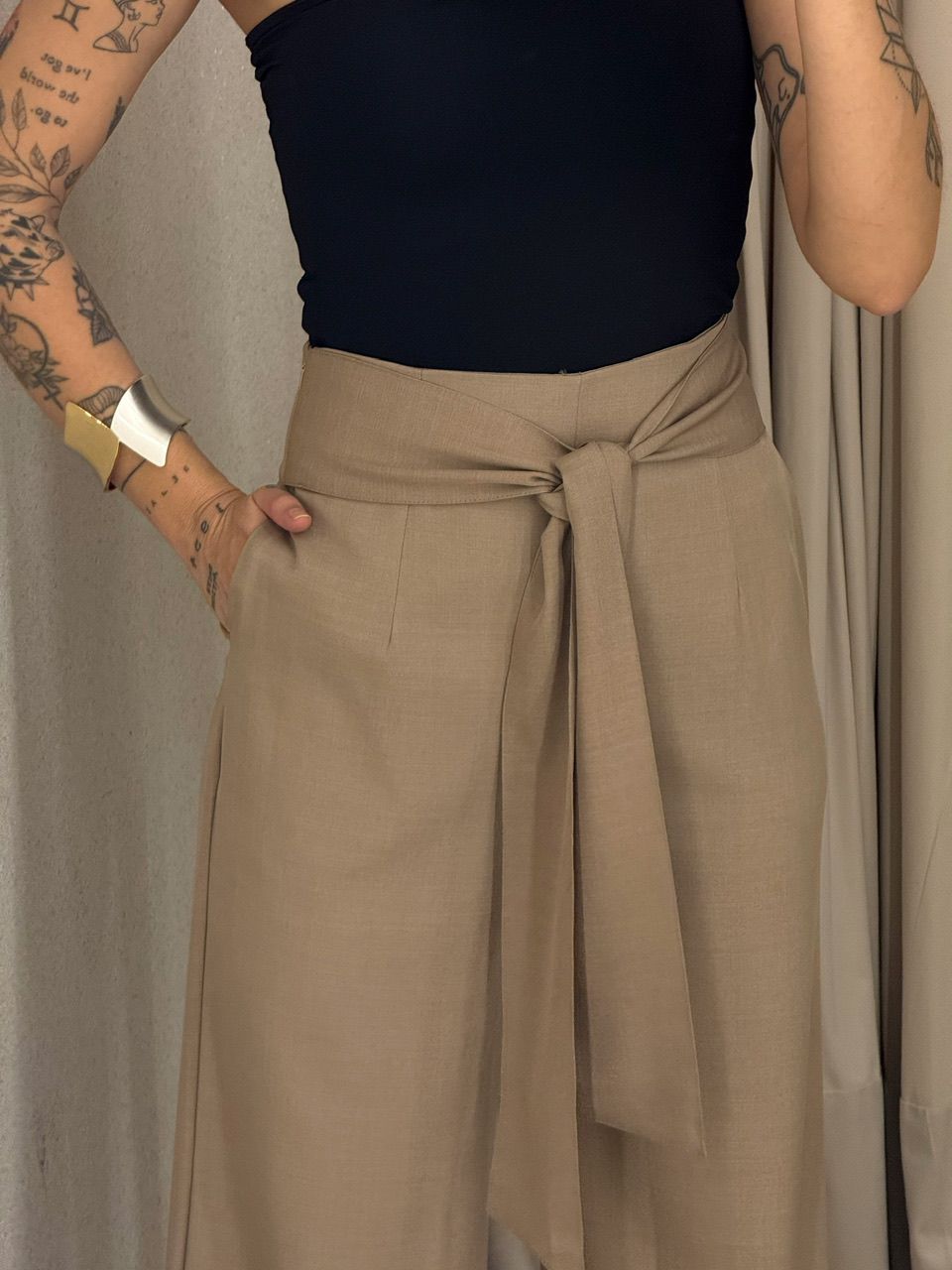 CALÇA CHARLOTTE AMARRAÇÃO NUDE
