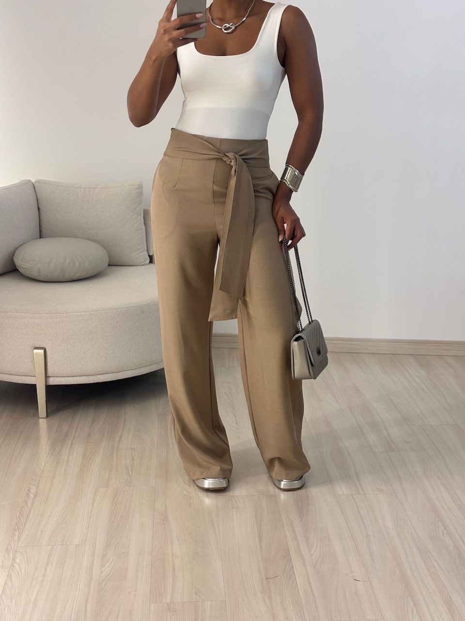 CALÇA CHARLOTTE AMARRAÇÃO NUDE