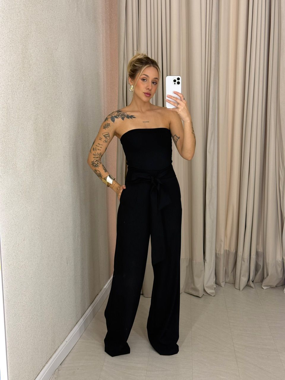 CALÇA CHARLOTTE AMARRAÇÃO PRETO