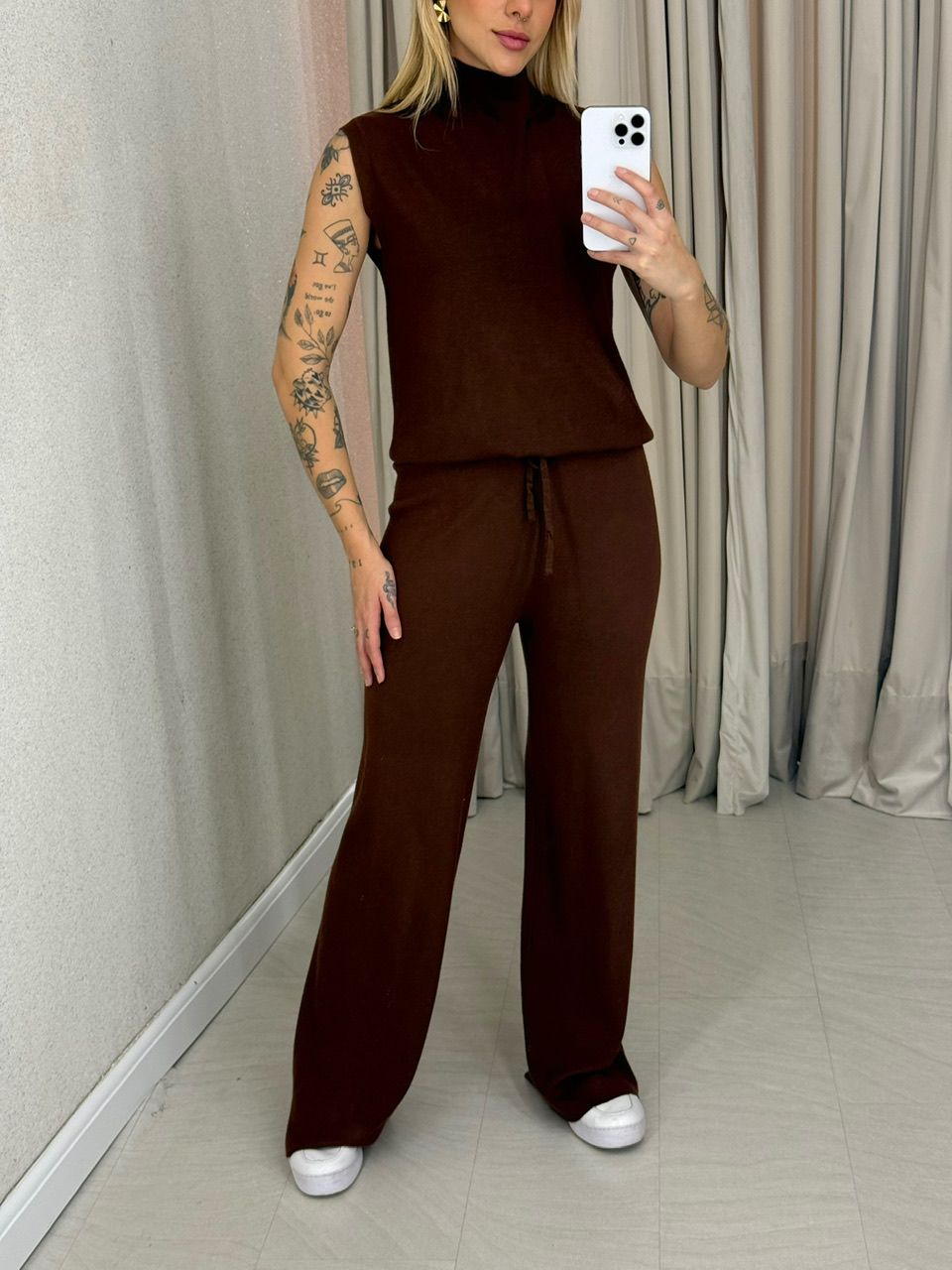 CONJUNTO MALU GOLA Marrom