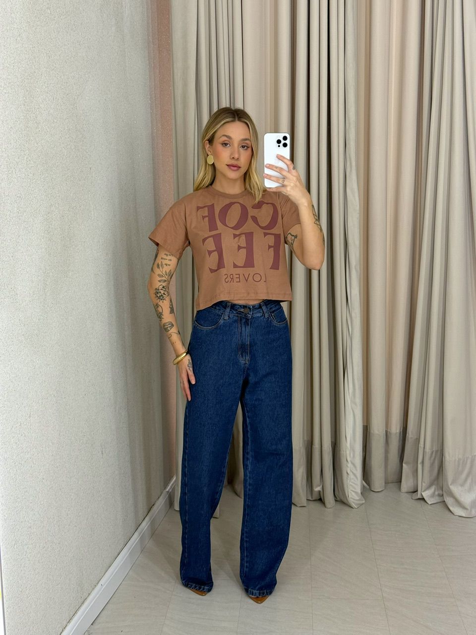 CROPPED ANA PAULA COFFEE CAPUCCINO 