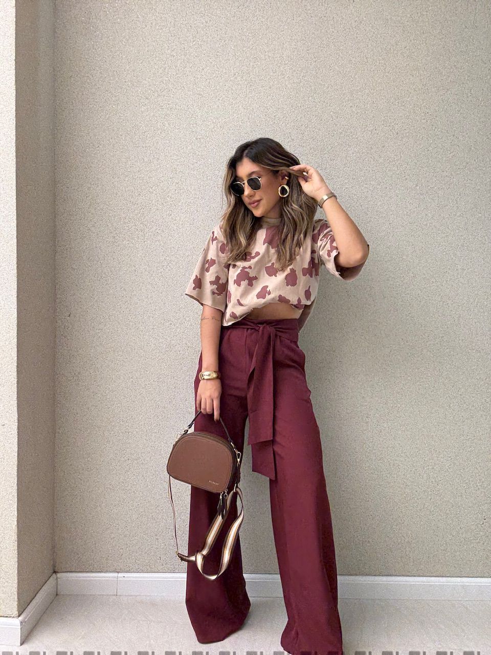 CROPPED REGINA ESTAMPADO NUDE