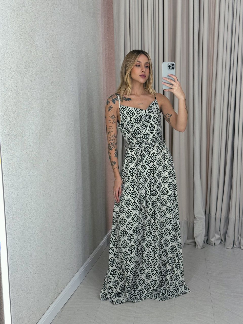 VESTIDO STEFFANY ÉTNICO OFF - 0055160048 - CAROLLA FERRARO