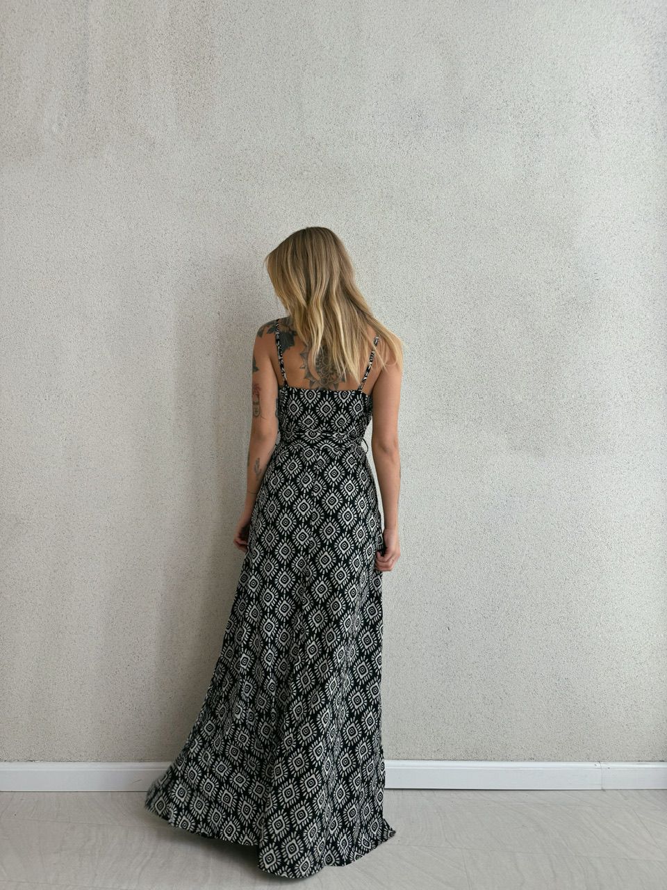 VESTIDO STEFFANY ÉTNICO PRETO