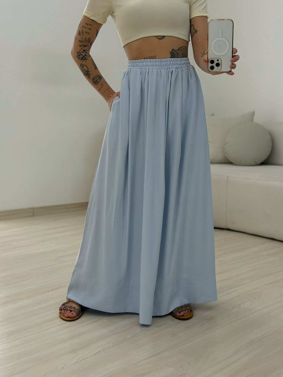 SAIA FLAVIA LONGUETE BABY BLUE - 0067030365 - CAROLLA FERRARO