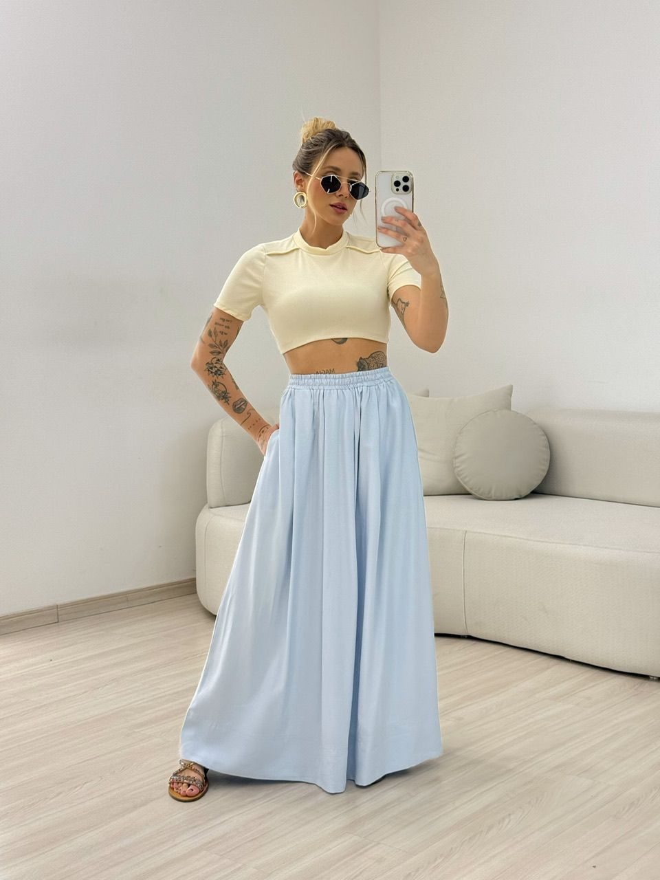 SAIA FLAVIA LONGUETE BABY BLUE