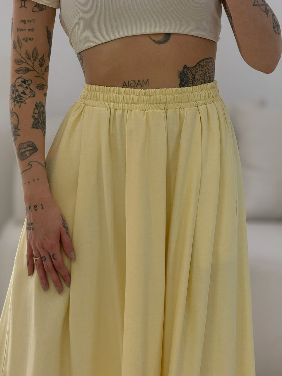 SAIA FLAVIA LONGUETE YELLOW BUTTER