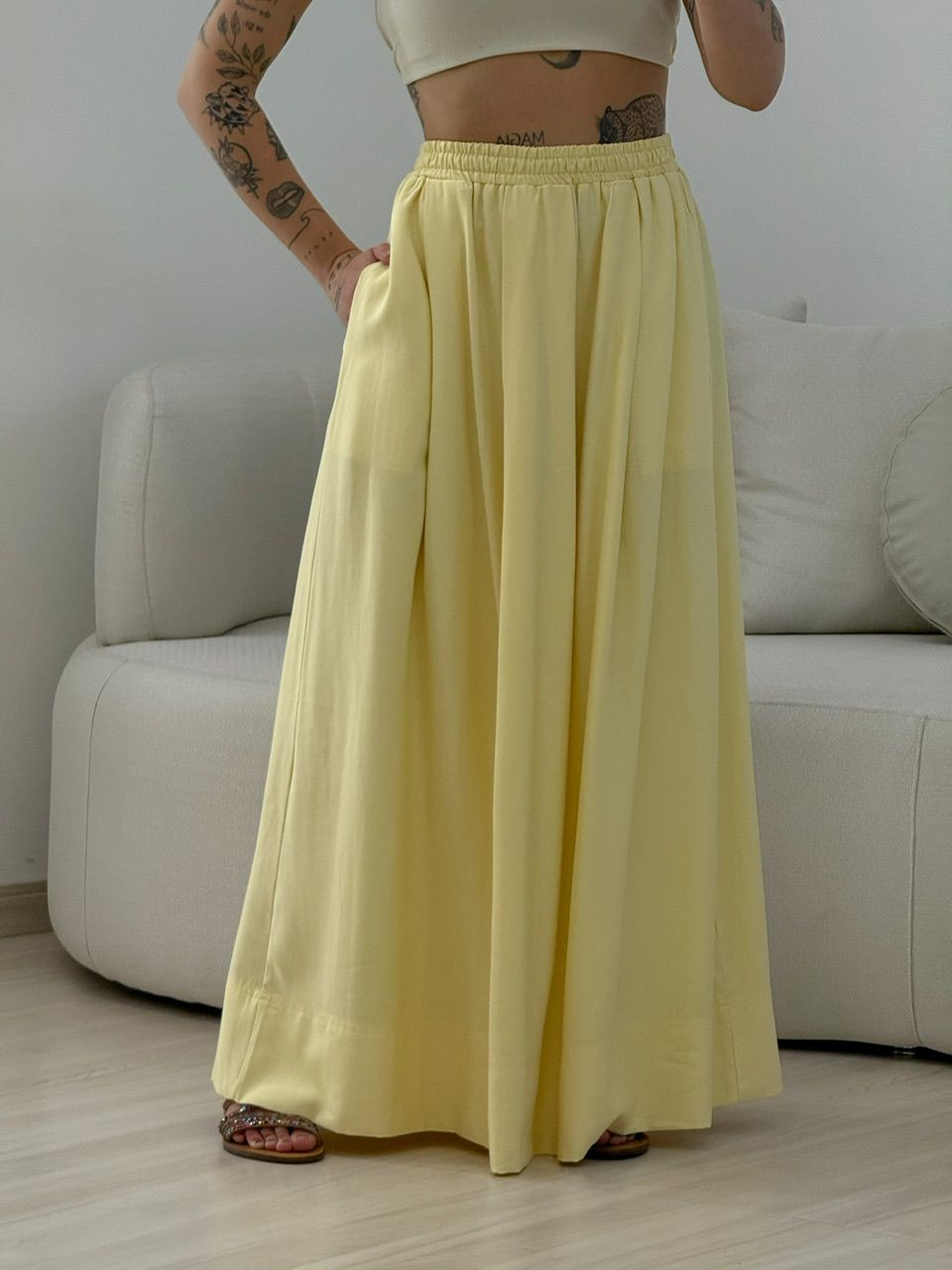 SAIA FLAVIA LONGUETE YELLOW BUTTER - 0067030431 - CAROLLA FERRARO