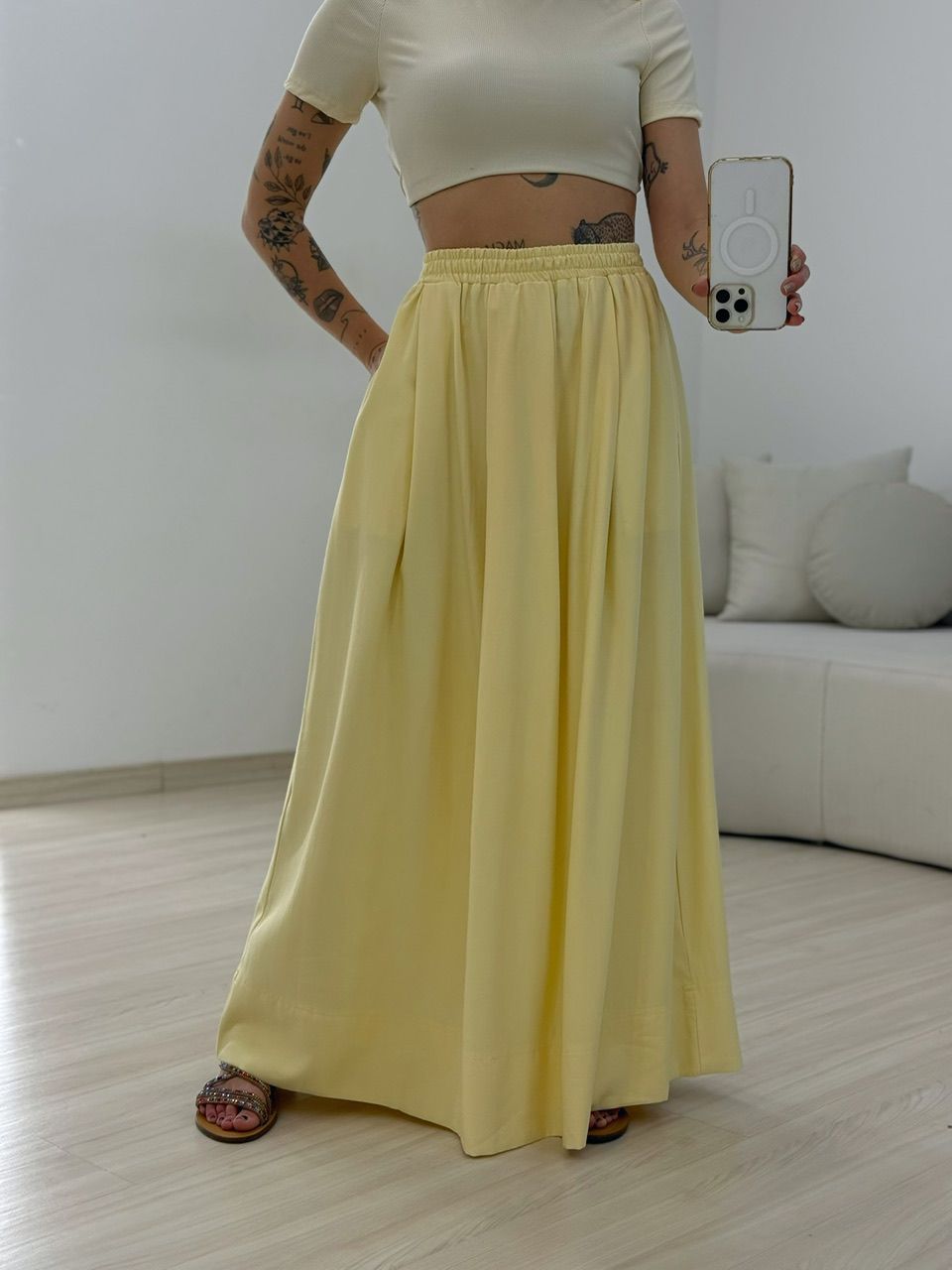 SAIA FLAVIA LONGUETE YELLOW BUTTER